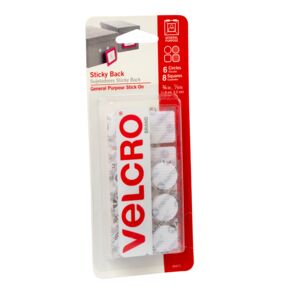 Velcro 14-Piece Sticky Back White